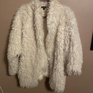 White Faux Fur Teddy Coat